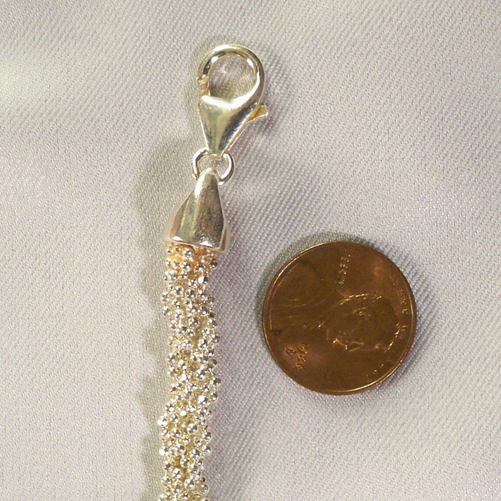 New Sterling Silver Multi Stand Bubble Cluster Be… - image 7